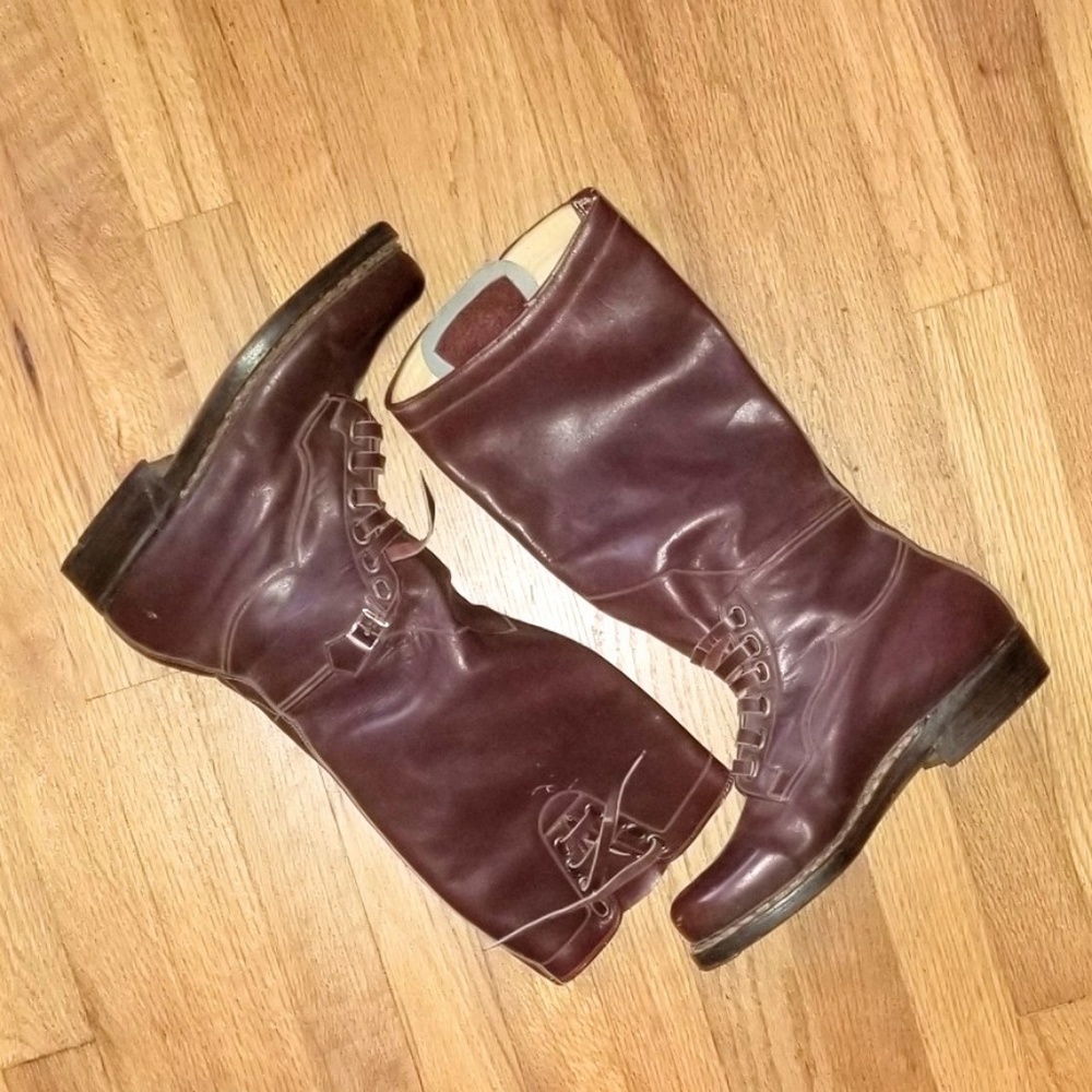 Vintage Leather Sole Boots